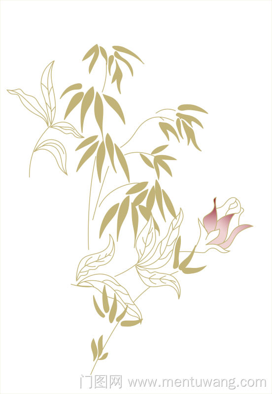  移门图 雕刻路径 橱柜门板  竹子 刺绣  竹子，刺绣，花